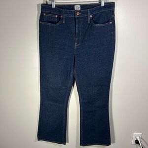 J. Crew Billie Demi Boot Crop Jeans Blue Stretch Denim Plus Tall 32T (34x29)